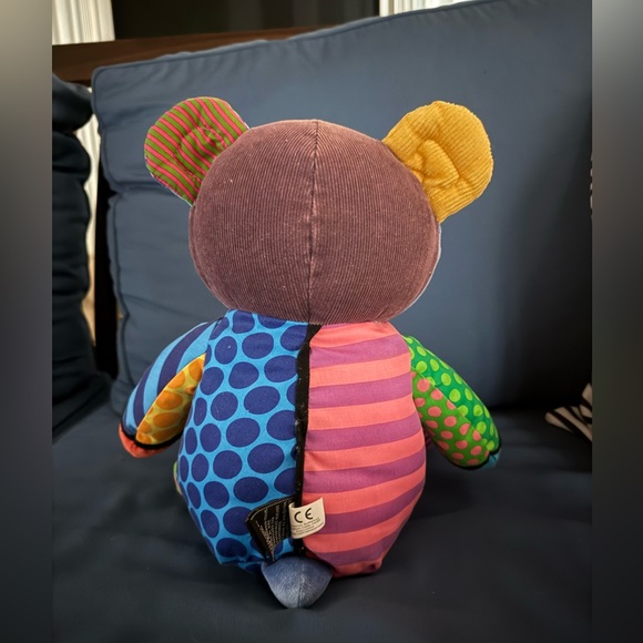 Colorful Patchwork Stuffed Bear - Picture 2 of 3